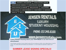 Tablet Screenshot of jensenrentals.com